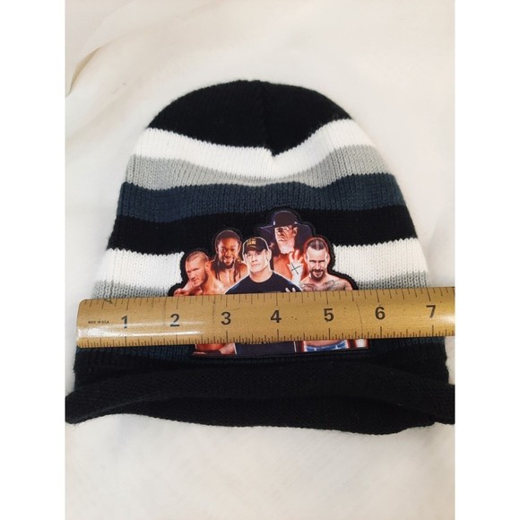 WWE JOHN CENA UNDERTAKER KOFI KINGSTON Striped Knitted Boys Cap Winter Beanie - Picture 9 of 13